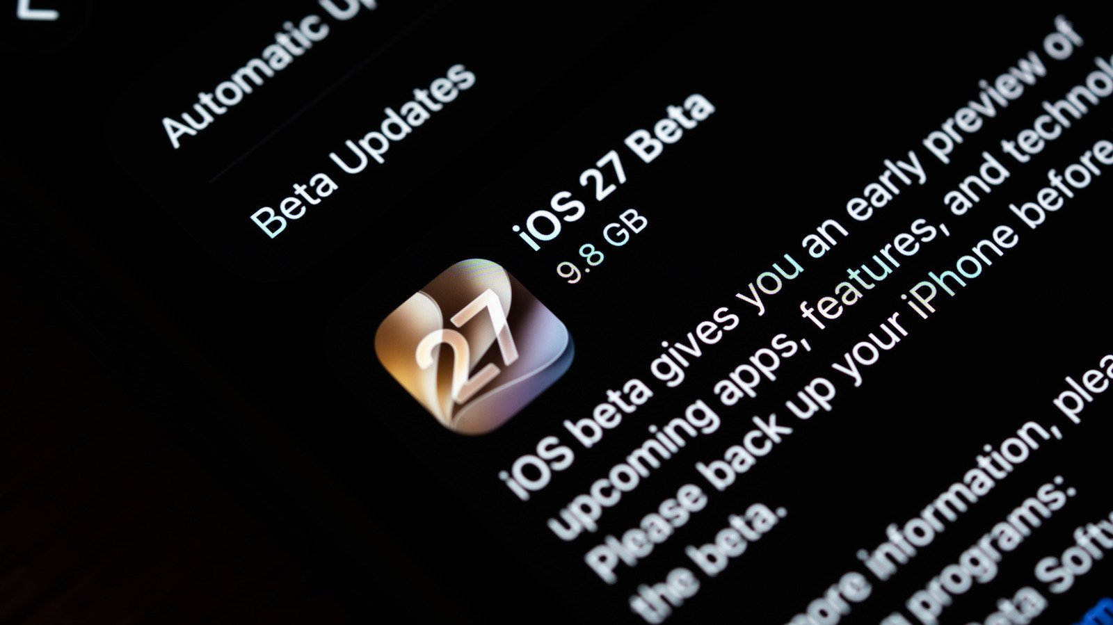 Apple also recommends against installing public beta builds of iOS on your primary iPhone or any device that is critical to your daily workf