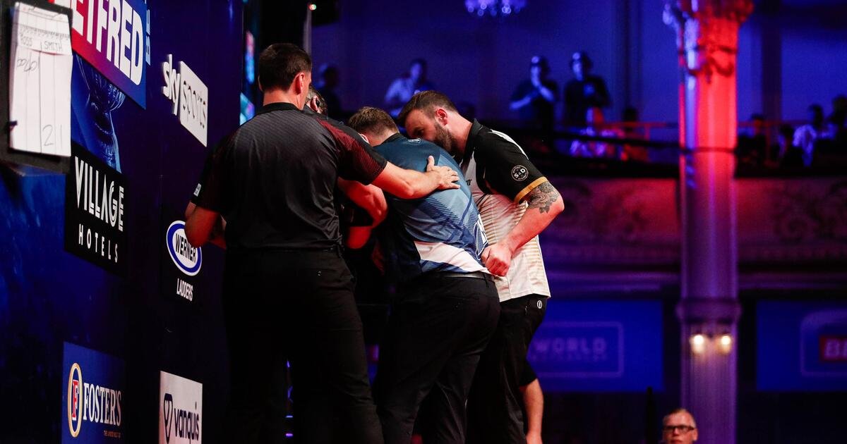 Beim World Matchplay in Blackpool fühlt sich Darts-Profi Cameron Menzies auf der Bühne sichtlich unwohl. Für Darts-Profi Cameron Menzies hat