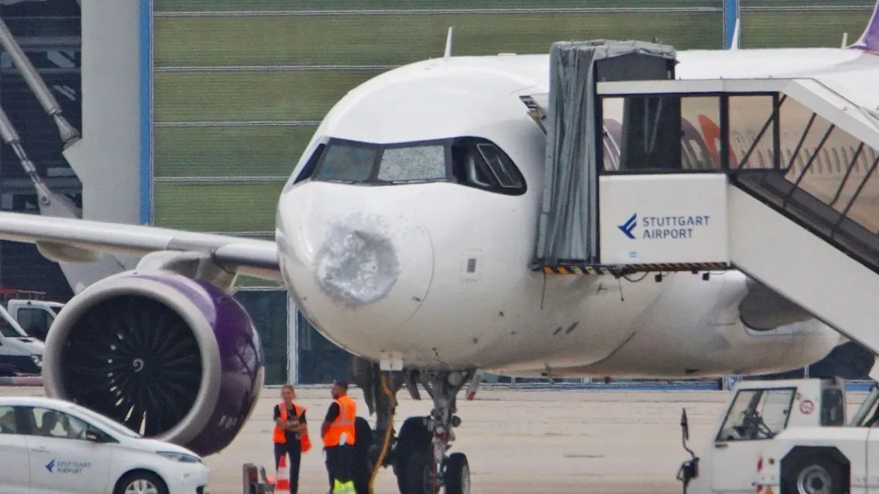Hail storms are a weather hazard that may cause structural damage to aircraft, especially to the nose and cockpit glass, but modern commerci