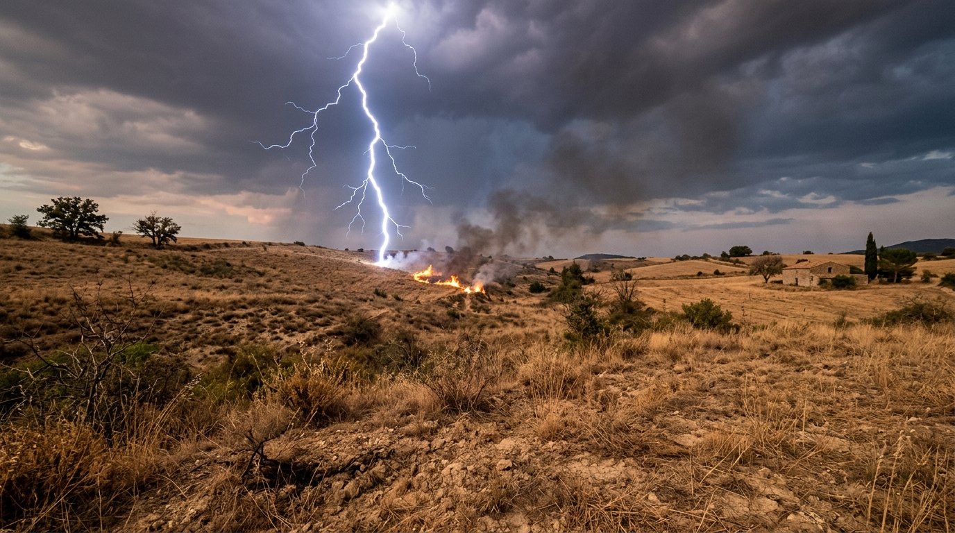 Une analyse récente vient ainsi de mesurer la hausse des orages secs générant des impacts de foudre sans aucune pluie au sol. Autrement dit,