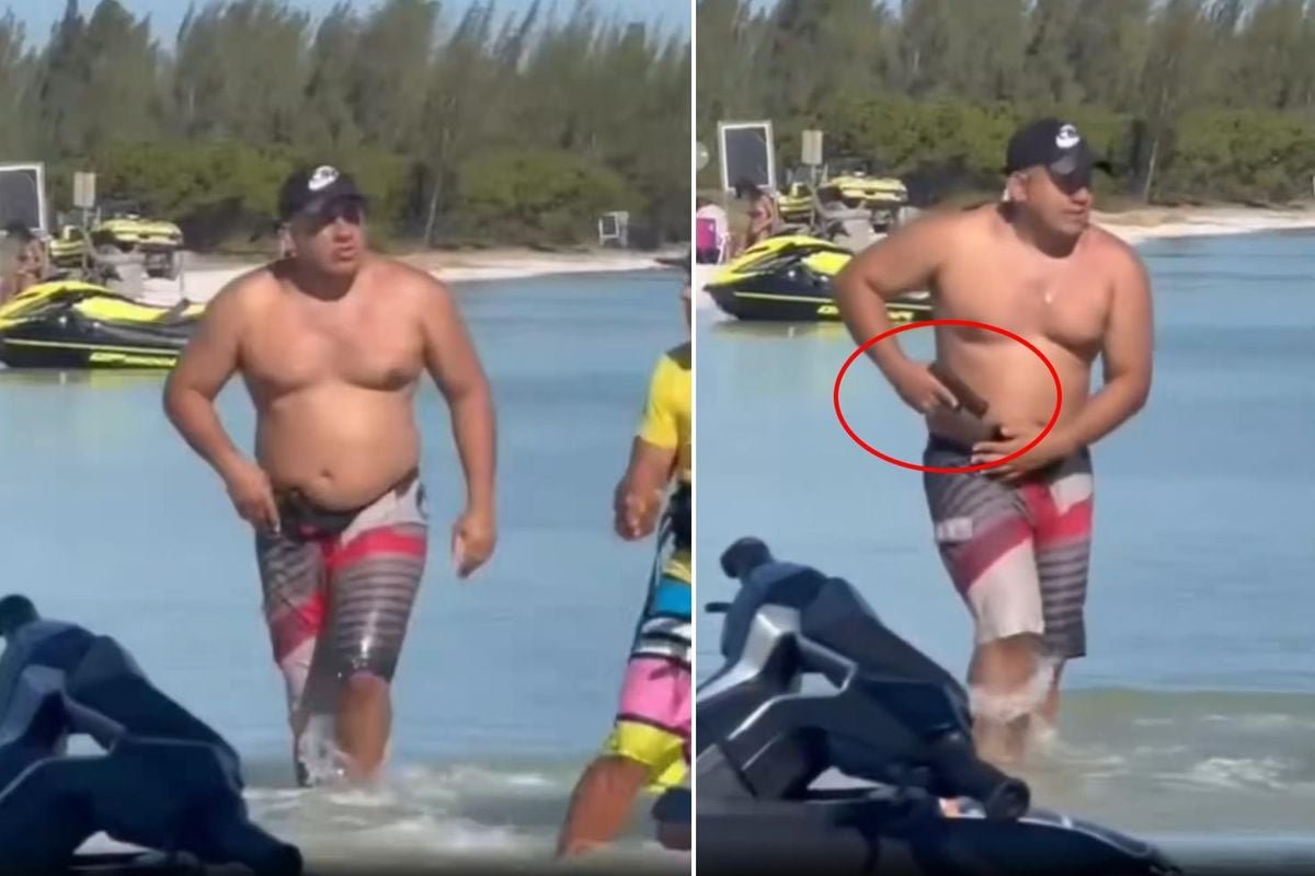 Brezilya'daki bir plajda tartıştığı kitesurf sporcusuna silah çeken şahıs, çevredekilerin çığlıklarına rağmen tetiğe bastı. Çığlıklara ve uy